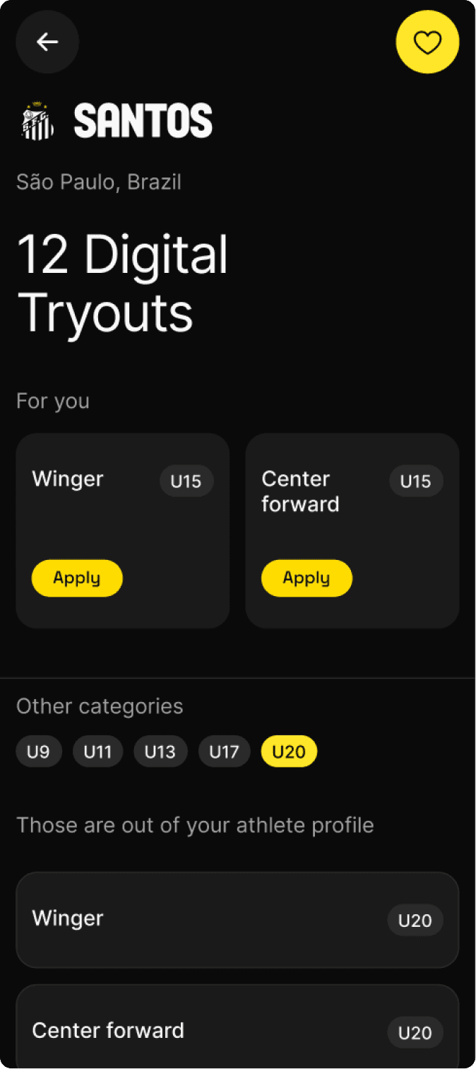 Footbao app screen