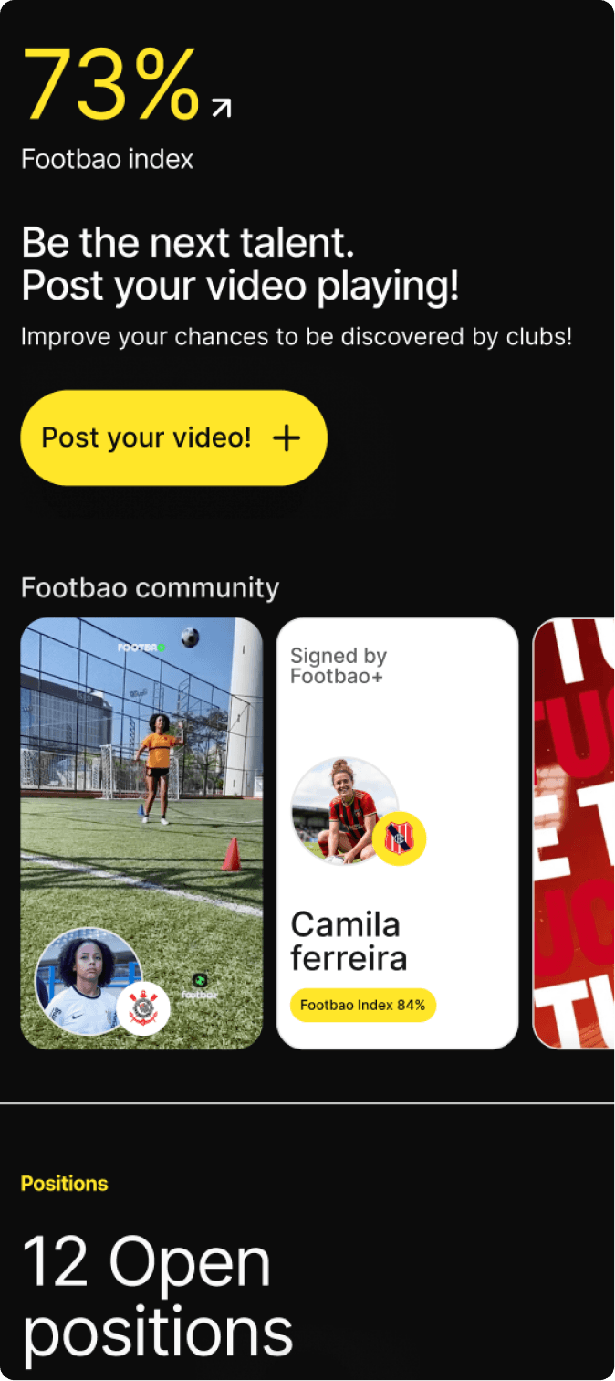Footbao app screen